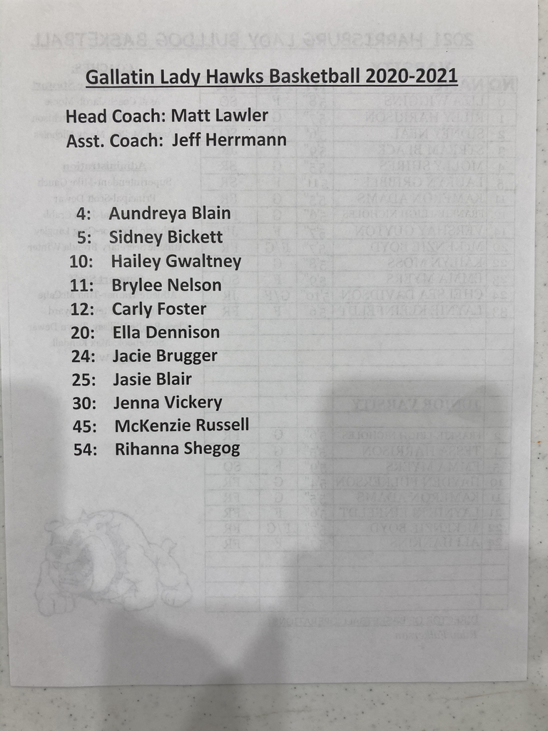 Lady Hawks Roster