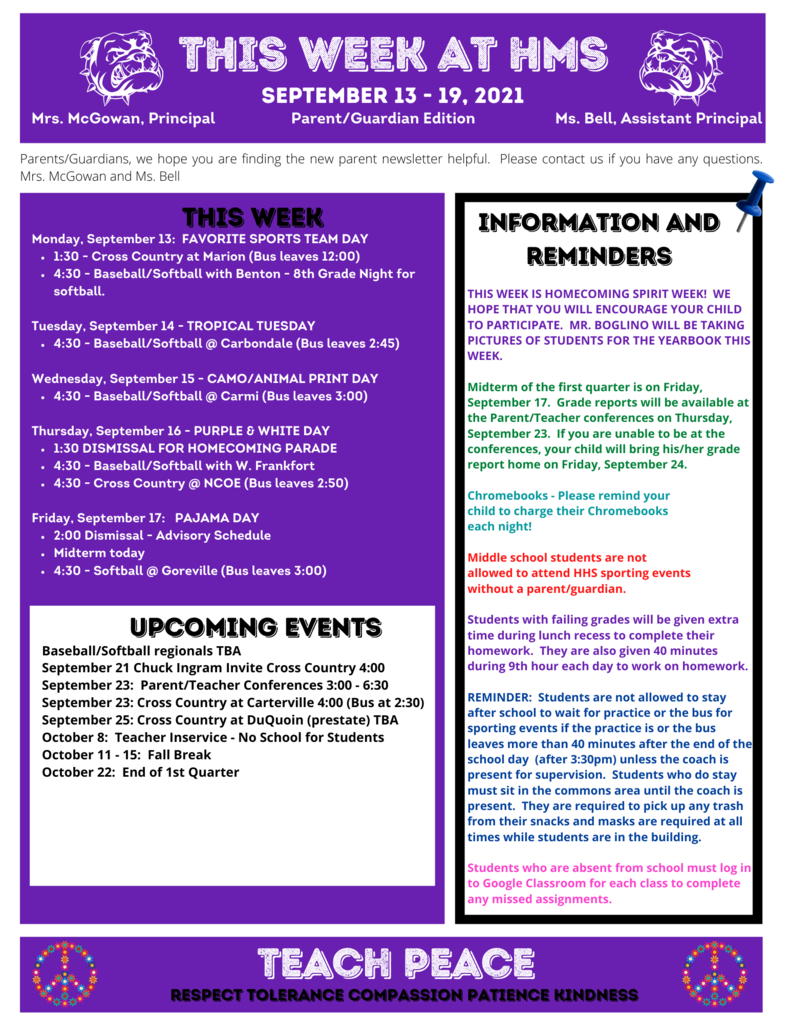This Week at HMS 9-13-21