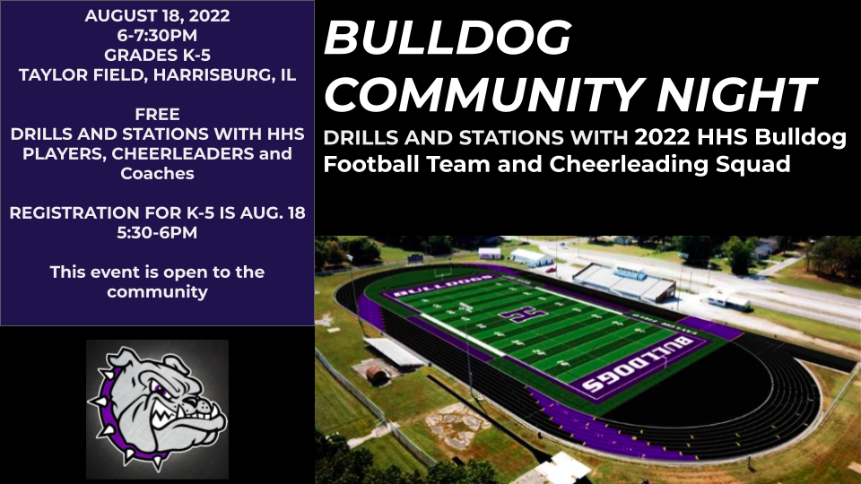 Bulldog Community Night flyer